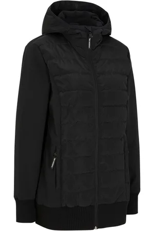 bonprix Wasserabweisende, hybrid Steppjacke mit Materialmix