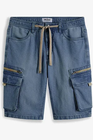bonprix Long Jeans-Shorts mit Cargotaschen, Regular Fit