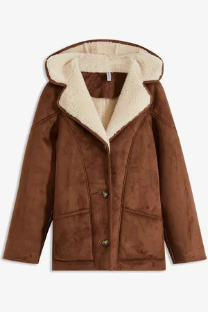 bonprix Shearling Jacke mit Kapuze