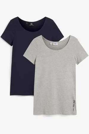 bonprix Longshirt mit Schriftzug (2er Pack)
