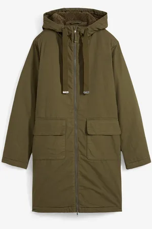 bonprix Warm wattierter Winterparka mit Teddyfutter in Kapuze