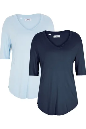bonprix Longshirt aus softer Viskose, 2er-Pack