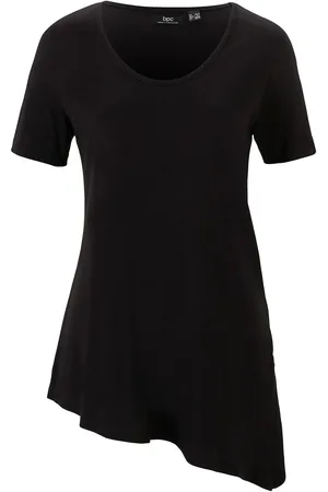 bonprix Asymetrisches Longshirt aus Baumwoll-Viskose-Mischung