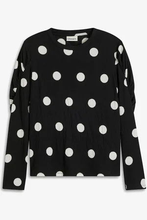 bonprix Langarmshirt aus strukturiertem Crêpe