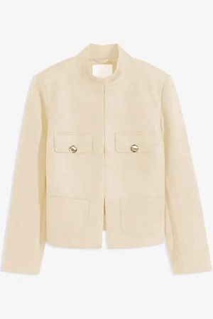 bonprix Kurze Velourlederimitat-Jacke