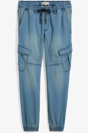 bonprix Regular Fit Sweat-Jeans mit Cargotaschen, Straight