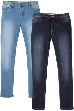 bonprix Leichte Regular Fit Stretch-Jeans, Straight (2er Pack)