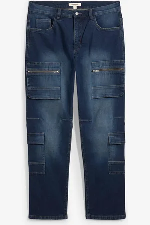 bonprix Loose Fit Cargo-Jeans, Straight