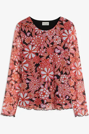 bonprix Bedrucktes Mesh-Langarmshirt