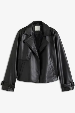 bonprix Kurze Trench-Jacke aus Lederimitat