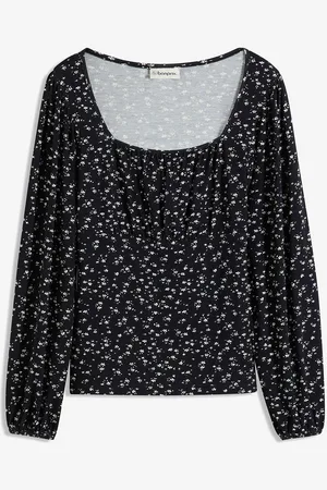 bonprix Langarmshirt mit Kräuselung