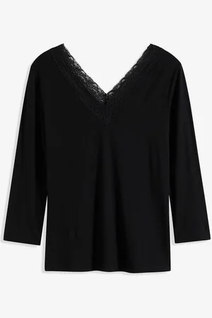 bonprix Langarmshirt mit Spitze