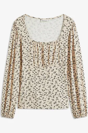 bonprix Langarmshirt mit Kräuselung