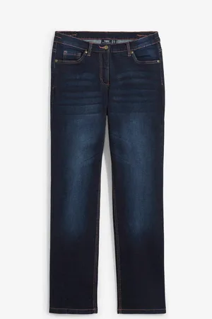 bonprix Straight-Jeans Mid Waist, Bequembund