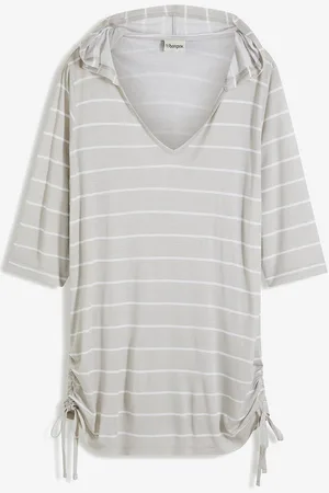bonprix Strand Longshirt mit Kapuze aus Viskose