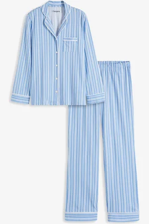 bonprix Pyjama mit Knopfleiste