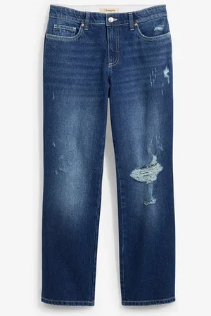 bonprix Straight-Jeans Mid Waist Bequembund Low Stretch, cropped