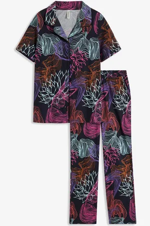 bonprix Pyjama mit Knopfleiste