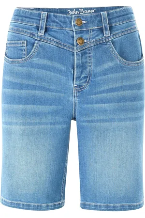 bonprix Jeans Bermuda Slim Fit Mid Waist