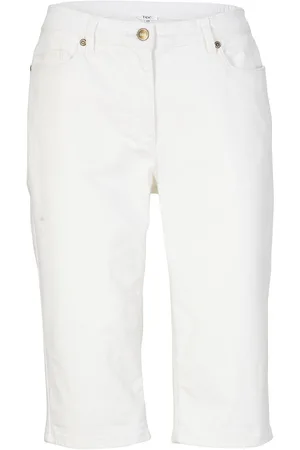 bonprix Jeans Bermuda Mid Waist mit gekrempeltem Saum