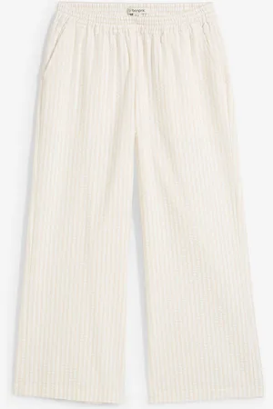 bonprix Palazzo-Hose aus Seersucker, 7/8 Länge