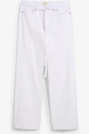 bonprix Wide-Leg-Jeans, Mid Waist, Gürtel