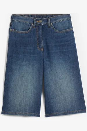 bonprix Jeans Bermuda High Waist, Stretch