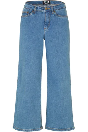 bonprix Wide Leg Jeans Mid Waist, cropped