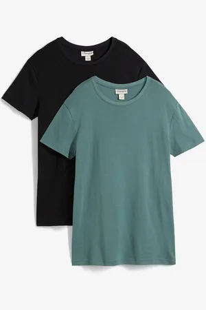 bonprix T-Shirt (2er Pack) in Ripp-Qualität, Slim Fit