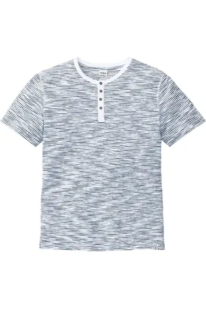 bonprix Henleyshirt, aus reiner Baumwolle, Kurzarm