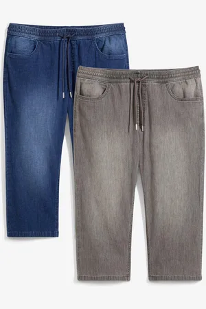 bonprix Leichte Regular Fit Schlupf-3/4-Jeans, Straight (2er Pack)