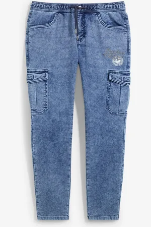 bonprix Regular Fit Schlupf-Cargo-Jeans, Tapered