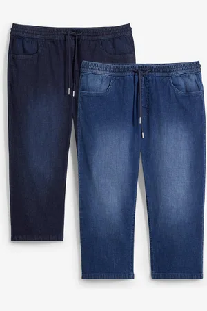 bonprix Leichte Regular Fit Schlupf-3/4-Jeans, Straight (2er Pack)