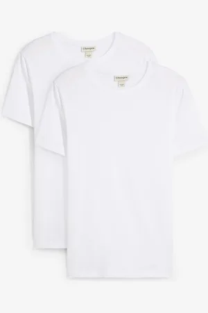 bonprix T-Shirt (2er Pack) aus reiner Bio-Baumwolle, Slim fit