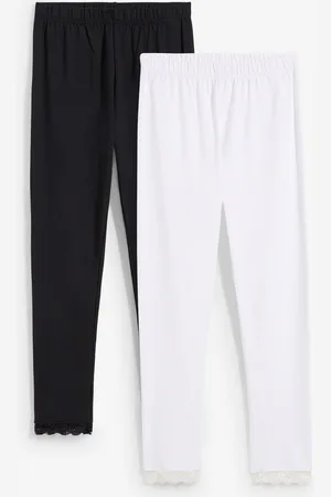 bonprix Leggings mit Spitzensaum (2er Pack)