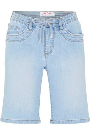 bonprix Jeans Bermuda Slim Fit Mid Waist