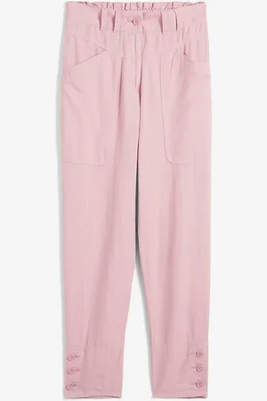 bonprix Leinenhose mit Taschendetails und Knöpfen am Saum