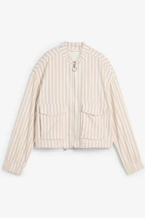 bonprix Pilotenjacke in Leinenoptik