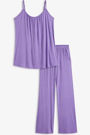 bonprix Pyjama mit Spaghettiträgern und Viskose