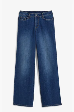 bonprix Wide-Leg-Jeans, Mid Waist, Stretch