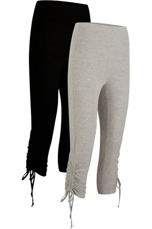 bonprix Capri-Leggings mit Raffung (2er Pack)