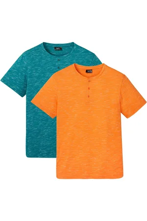 bonprix Henleyshirt, Kurzarm (2er Pack)
