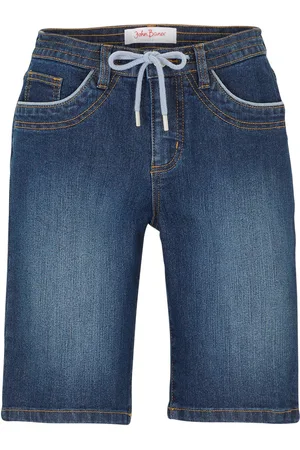 bonprix Jeans Bermuda Slim Fit Mid Waist