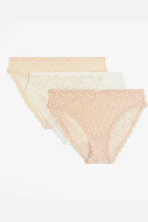 bonprix High-Leg Maxislip aus recycelter Spitze (3er Pack)