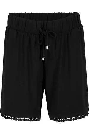 bonprix Jerseyshorts mit Bequembund und Spitze aus Viskose-Mix