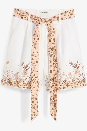 bonprix Shorts aus reinem Leinen mit floralem Druck