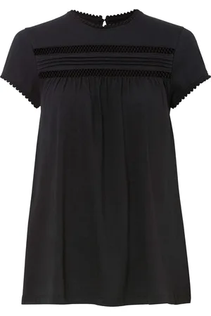 bonprix Baumwoll-Shirt mit Spitze