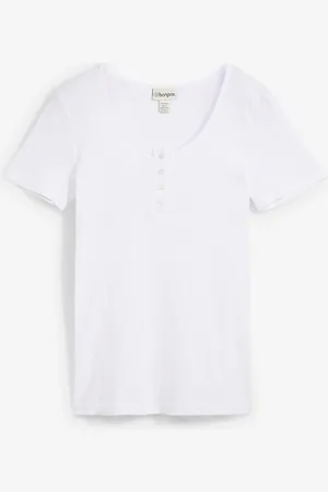 bonprix Henleyshirt aus reiner Bio-Baumwolle