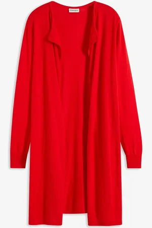 bonprix Long-Strickjacke mit Baumwolle