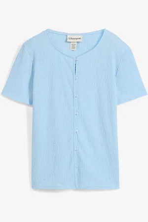 bonprix Shirt mit Struktur und Knopfleiste